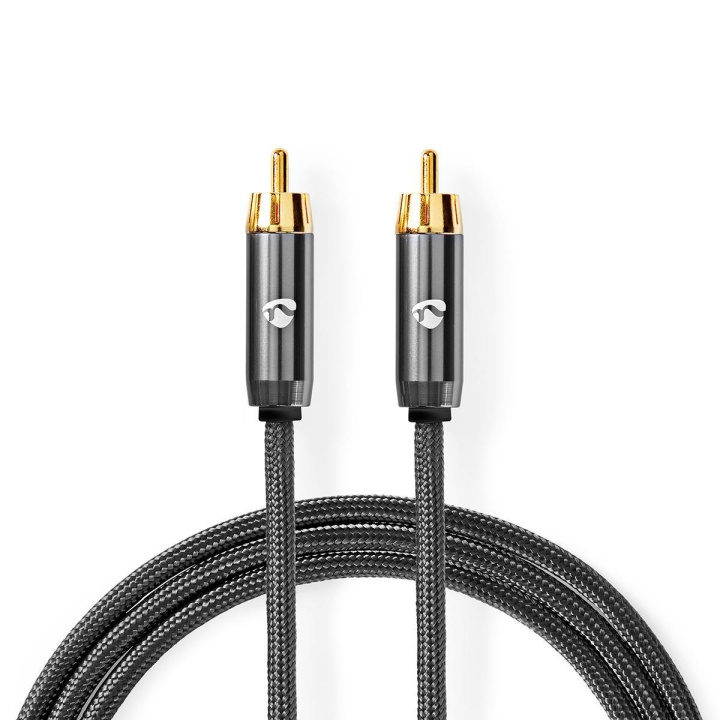 Nedis subwoofer Kabel | RCA Hane | RCA Hane | Guldplaterad | 3.00 m | Rund | 4.5 mm | Antracit / Grått Med Metall | Lock i gruppen HEMELEKTRONIK / Ljud & Bild / Högtalare & Tillbehör / Tillbehör hos TP E-commerce Nordic AB (C07794)