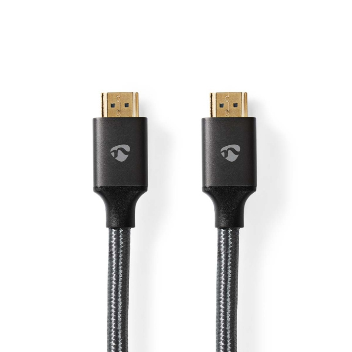 Nedis High Speed ​​HDMI ™ kabel med Ethernet | HDMI™ Kontakt | HDMI™ Kontakt | 4K@60Hz | ARC | 18 Gbps | 1.00 m | Rund | Bomull | Grå / Grått Med Metall | Kartong med täckt fönster i gruppen HEMELEKTRONIK / Kablar & Adaptrar / HDMI / Kablar hos TP E-commerce Nordic AB (C07807)