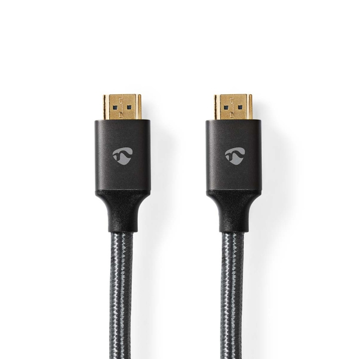 Nedis High Speed ​​HDMI ™ kabel med Ethernet | HDMI™ Kontakt | HDMI™ Kontakt | 4K@60Hz | ARC | 18 Gbps | 3.00 m | Rund | Bomull | Grått Med Metall | Kartong med täckt fönster i gruppen HEMELEKTRONIK / Kablar & Adaptrar / HDMI / Kablar hos TP E-commerce Nordic AB (C07809)