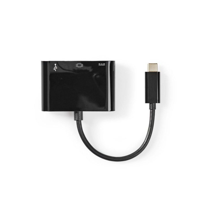 Nedis USB Multi-Port Adapter | USB 3.1 | USB-C™ Hane | HDMI™ Utgång / USB-A Hona / USB-C™ Hona | 5 Gbps | 0.20 m | Rund | Nickelplaterad | PVC | Svart | Tag i gruppen HEMELEKTRONIK / Kablar & Adaptrar / HDMI / Adaptrar hos TP E-commerce Nordic AB (C07873)