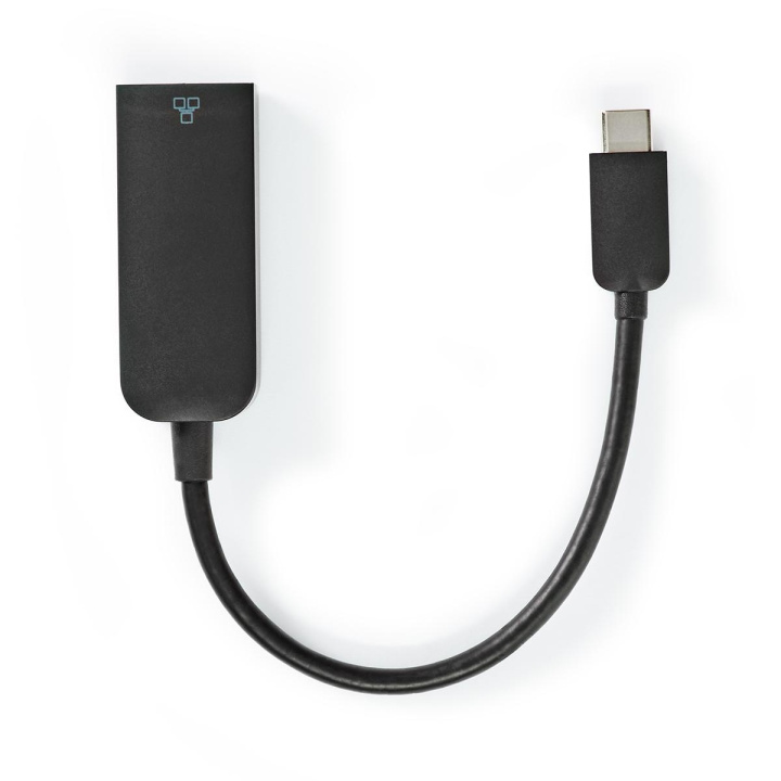 Nedis USB-nätverkskort | USB 3.2 Gen 1 | 1000 Mbps | USB-C™ Hane | RJ45 Hona | 0.20 m | Rund | Nickelplaterad | Förtent Koppar | Svart | Kuvert i gruppen DATORER & KRINGUTRUSTNING / Nätverk / Nätverkskort / USB hos TP E-commerce Nordic AB (C07956)
