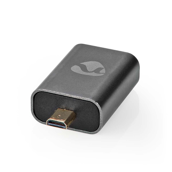 Nedis HDMI™ Adapter | HDMI™ Hane / HDMI™ Micro kontakt | HDMI™ Utgång | Guldplaterad | Rak | Aluminium | Grått Med Metall | 1 st. | Kartong med täckt fönster i gruppen HEMELEKTRONIK / Kablar & Adaptrar / HDMI / Adaptrar hos TP E-commerce Nordic AB (C07980)