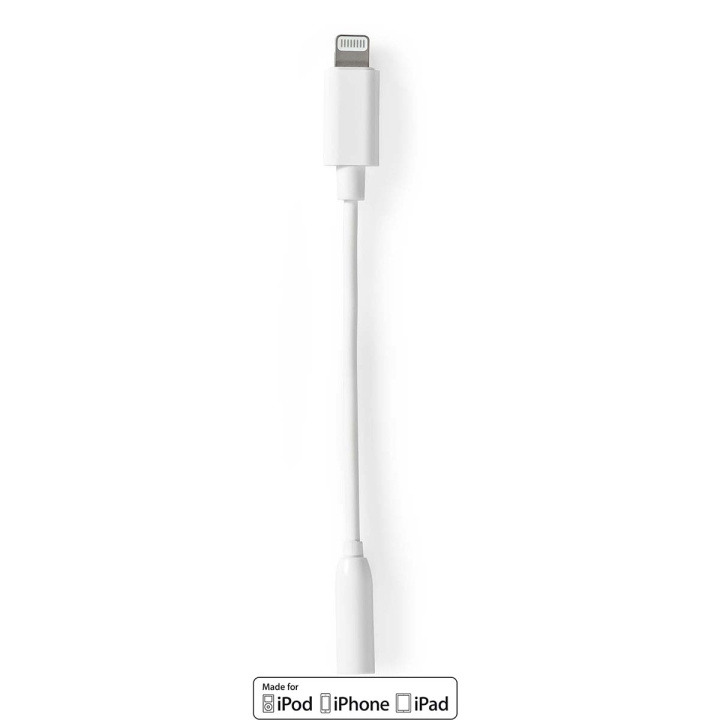 Nedis Lightning Adapter | Apple Lightning, 8-stifts | 3.5 mm Hona | Nickelplaterad | 0.10 m | Rund | PVC i gruppen SMARTPHONE & SURFPLATTOR / Laddare & Kablar / Adaptrar hos TP E-commerce Nordic AB (C07990)