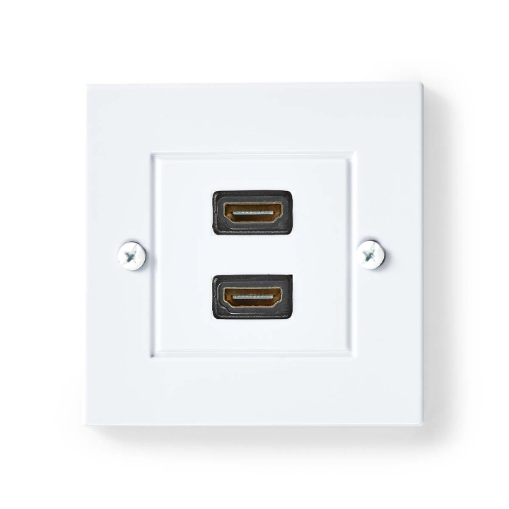 Nedis HDMI™ Vägglåda | 2x HDMI™ Female | 4K@60Hz | HDMI™ Hona | Svart | 18 Gbps | Guldplaterad | Kuvert i gruppen DATORER & KRINGUTRUSTNING / Datorkablar / Nätverkskablar / Vägguttag hos TP E-commerce Nordic AB (C08079)