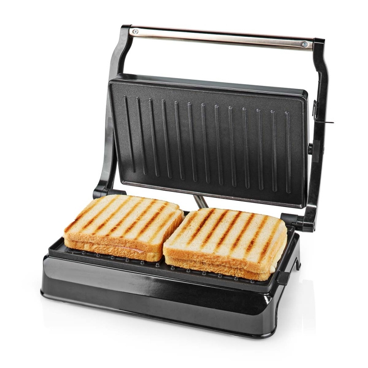 Nedis Kontakt Grill | 700 W | 23 x 14.5 cm | Aluminium / Plast i gruppen HEM, HUSHÅLL & TRÄDGÅRD / Hushållsmaskiner / Brödrostar & Bordsgrillar / Bordsgrillar & Raclette hos TP E-commerce Nordic AB (C08167)