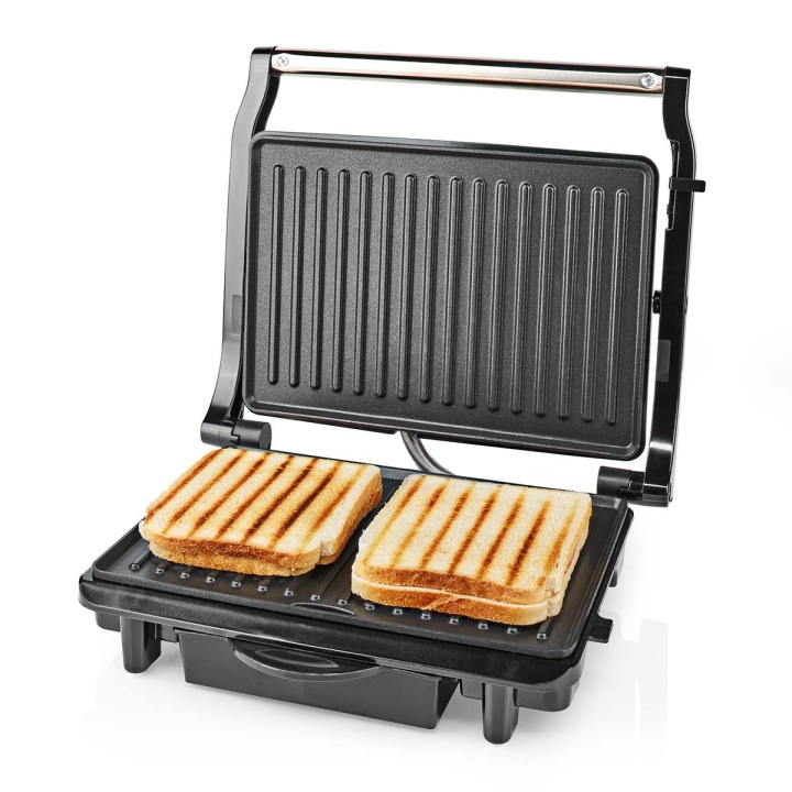 Smörgåsgrill | 1500 W | 25.4 x 17.8 cm | Automatisk temperaturkontroll | Aluminium / Plast i gruppen HEM, HUSHÅLL & TRÄDGÅRD / Hushållsmaskiner / Brödrostar & Bordsgrillar / Bordsgrillar & Raclette hos TP E-commerce Nordic AB (C08168)