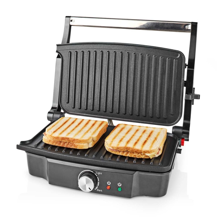 Nedis Kontakt Grill | 1500 W | 27.8 x 17 cm | Justerbar temperaturkontroll | Plast / Rostfritt stål i gruppen HEM, HUSHÅLL & TRÄDGÅRD / Hushållsmaskiner / Brödrostar & Bordsgrillar / Bordsgrillar & Raclette hos TP E-commerce Nordic AB (C08169)