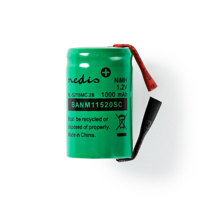Laddningsbara Ni-MH batteripaket | 1.2 V DC | Uppladdningsbara | 1000 mAh | Förladdad | 1-Polybag | N/A | Lödflikar | Grön i gruppen HEMELEKTRONIK / Batterier & Laddare / Laddningsbara batterier / Övriga hos TP E-commerce Nordic AB (C08242)