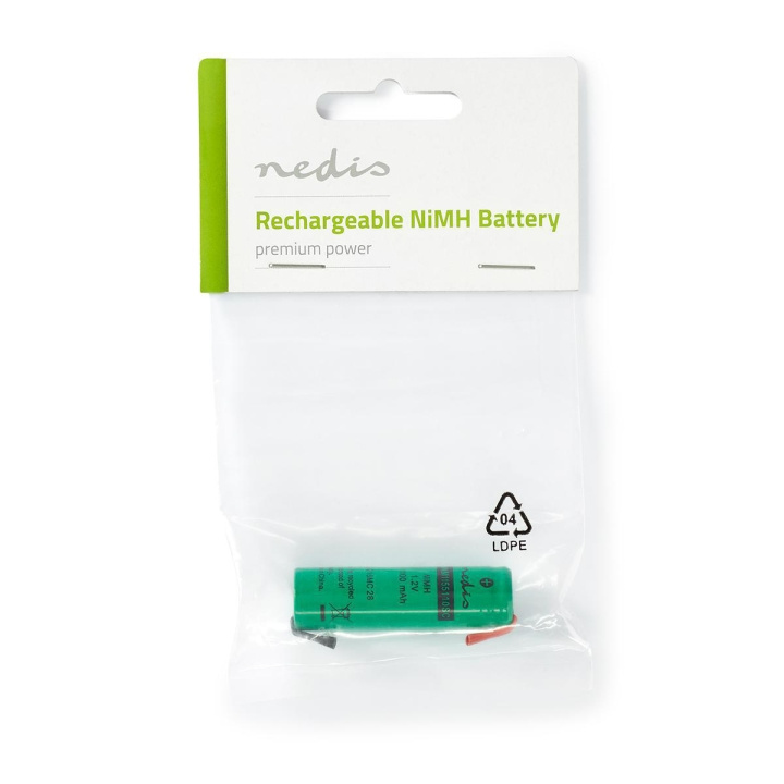 Nedis Laddningsbara Ni-MH-batteri | 1.2 V | 1100 mAh | Lödflikar | 1-Polybag i gruppen HEMELEKTRONIK / Batterier & Laddare / Laddningsbara batterier / Övriga hos TP E-commerce Nordic AB (C08243)