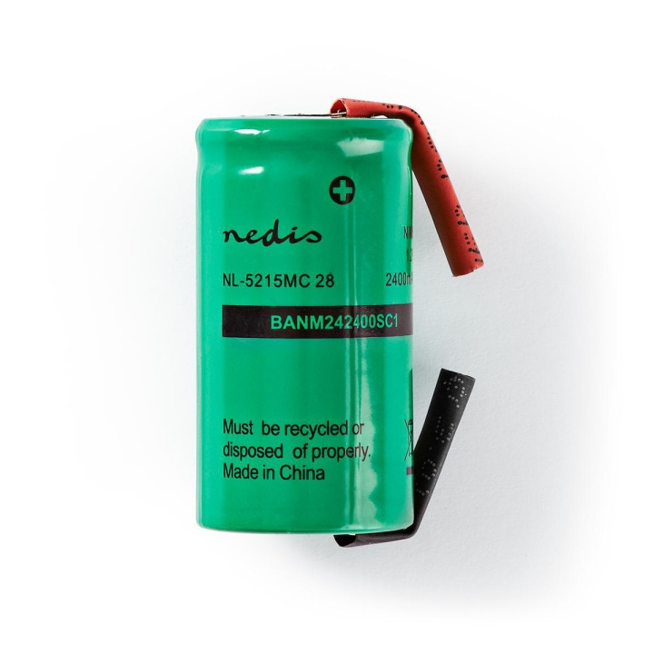 Laddningsbara Ni-MH batteripaket | 1.2 V DC | Uppladdningsbara | 2400 mAh | Förladdad | 1-Polybag | N/A | Lödflikar | Grön i gruppen HEMELEKTRONIK / Batterier & Laddare / Laddningsbara batterier / Övriga hos TP E-commerce Nordic AB (C08246)