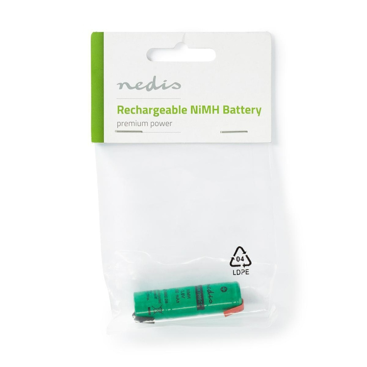 Nedis Laddningsbara Ni-MH-batteri | 3.6 V | 300 mAh | Lödflikar | 1-Polybag i gruppen HEMELEKTRONIK / Batterier & Laddare / Laddningsbara batterier / Övriga hos TP E-commerce Nordic AB (C08249)