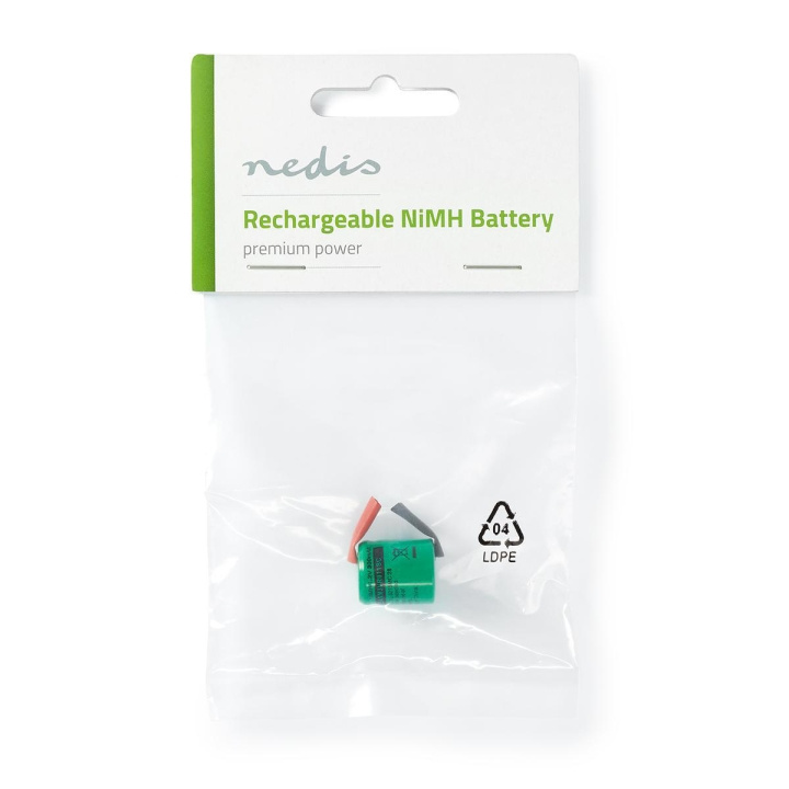 Nedis Laddningsbara Ni-MH-batteri | 1.2 V | 300 mAh | Lödflikar | 1-Polybag i gruppen HEMELEKTRONIK / Batterier & Laddare / Laddningsbara batterier / Övriga hos TP E-commerce Nordic AB (C08250)