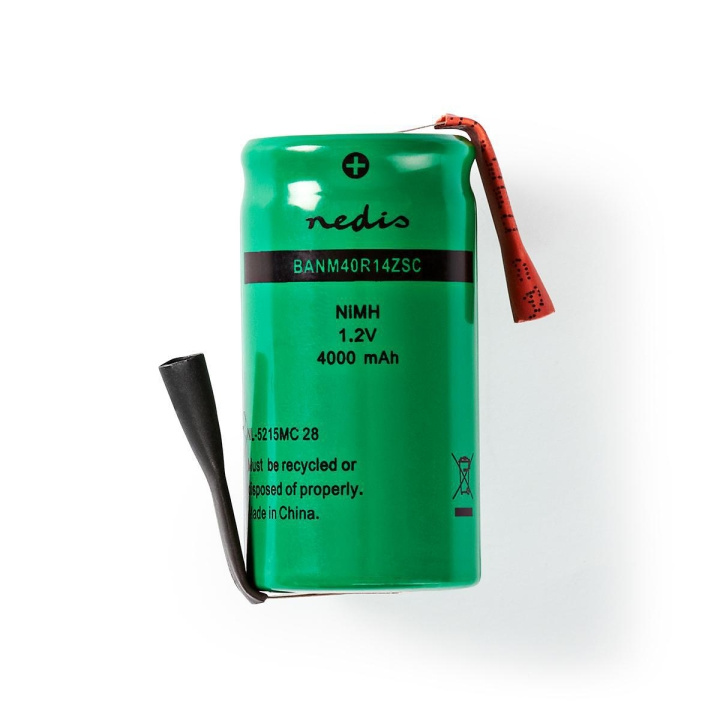 Nedis Laddningsbara Ni-MH batteripaket | 1.2 V DC | Uppladdningsbara | 4000 mAh | Förladdad | 1-Polybag | N/A | Lödflikar | Grön i gruppen HEMELEKTRONIK / Batterier & Laddare / Laddningsbara batterier / Övriga hos TP E-commerce Nordic AB (C08253)