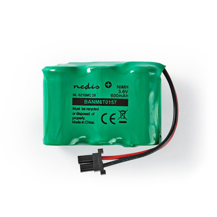 Nedis Laddningsbara Ni-MH batteripaket | 3.6 V DC | Uppladdningsbara | 600 mAh | Förladdad | 1-Polybag | N/A | 2-Fas Telefon Anslutning | Grön i gruppen HEMELEKTRONIK / Batterier & Laddare / Laddningsbara batterier / Övriga hos TP E-commerce Nordic AB (C08256)