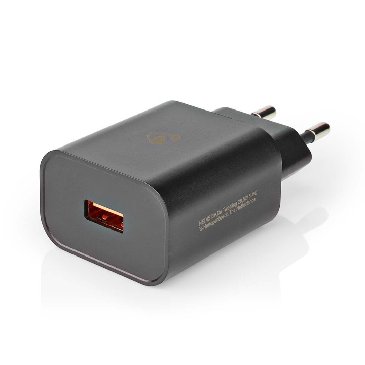 Nedis Väggladdare | 18 W | Snabbladdnings funktion | 1.5 / 2.0 / 3.0 A | Antal utgångar: 1 | USB-A | Utan kabel | Automatiskt val av Spänning | Svart i gruppen SMARTPHONE & SURFPLATTOR / Laddare & Kablar / Väggladdare / Väggladdare USB hos TP E-commerce Nordic AB (C08266)
