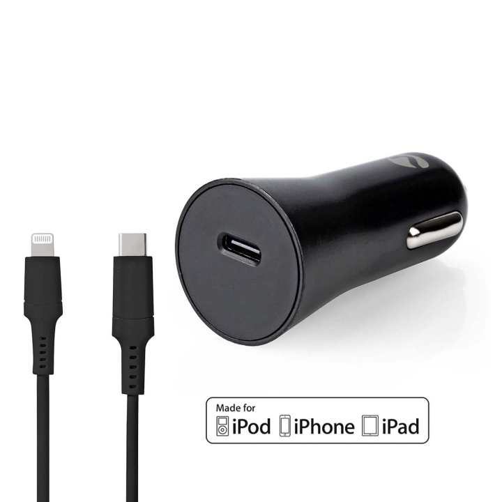 Nedis Billaddare | 20 W | 1.67 / 2.22 / 3.0 A | Antal utgångar: 1 | Port typ: USB-C™ | Lightning 8-Pin (Lös) Kabel | 1.0 m | Automatiskt val av Spänning i gruppen SMARTPHONE & SURFPLATTOR / Laddare & Kablar / Billaddare / Billaddare Lightning hos TP E-commerce Nordic AB (C08274)