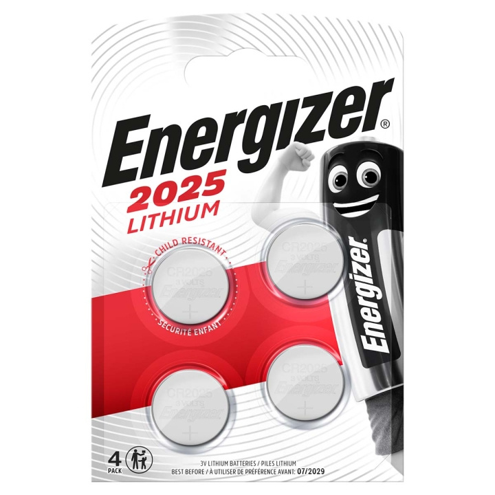 Lithium knappcellsbatteri CR2025 | 3 V DC | 4-Blister | Silver i gruppen HEMELEKTRONIK / Batterier & Laddare / Batterier / Knappcell hos TP E-commerce Nordic AB (C08288)