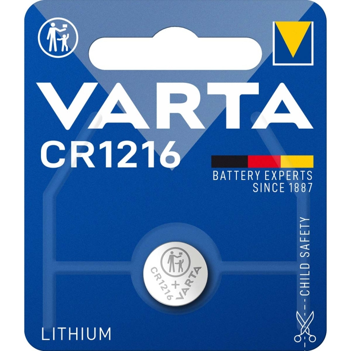 Varta Litiumbatteri CR1216 1-blister i gruppen HEMELEKTRONIK / Batterier & Laddare / Batterier / Knappcell hos TP E-commerce Nordic AB (C08292)