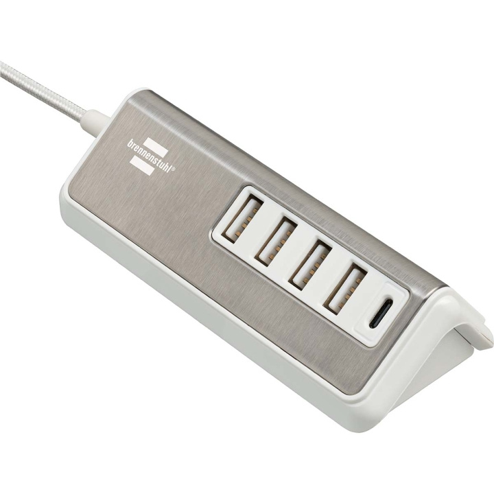 brennenstuhl Estilo USB multiladdare med 1,50 m textilkabel 4x USB A + 1x USB C TYPE F i gruppen SMARTPHONE & SURFPLATTOR / Laddare & Kablar / Väggladdare / Väggladdare USB hos TP E-commerce Nordic AB (C08304)