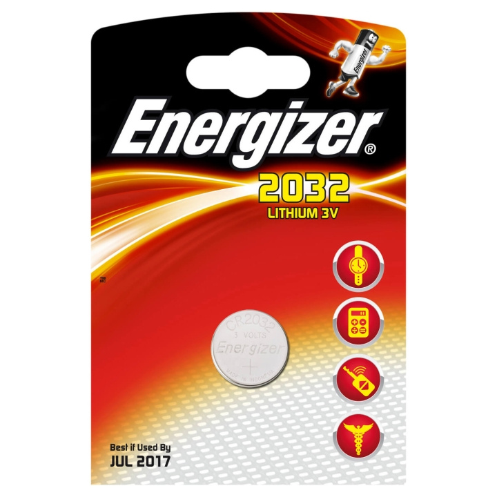 ENERGIZER Batteri CR2032 Lithium 1-pack i gruppen HEMELEKTRONIK / Batterier & Laddare / Batterier / Knappcell hos TP E-commerce Nordic AB (C08420)