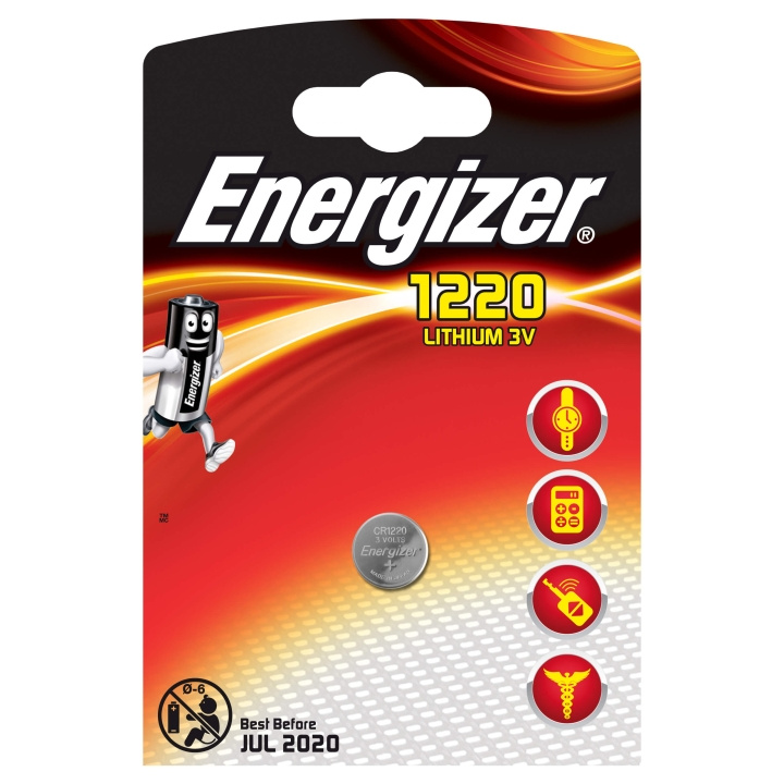 ENERGIZER Batteri CR1220 Lithium 1-pack i gruppen HEMELEKTRONIK / Batterier & Laddare / Batterier / Knappcell hos TP E-commerce Nordic AB (C08422)