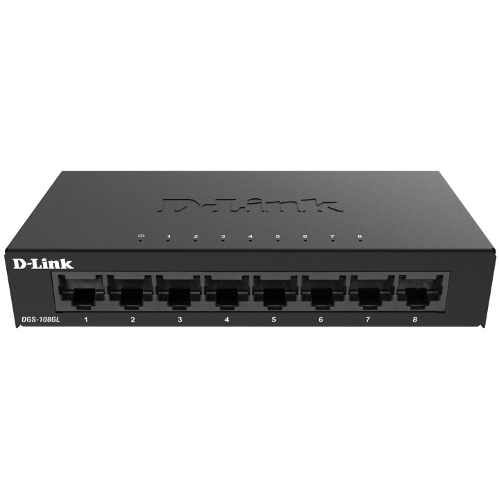 D-Link DGS-108GL 8-Port Gigabit Switch i gruppen DATORER & KRINGUTRUSTNING / Nätverk / Switchar / 10/100/1000Mbps hos TP E-commerce Nordic AB (C08623)