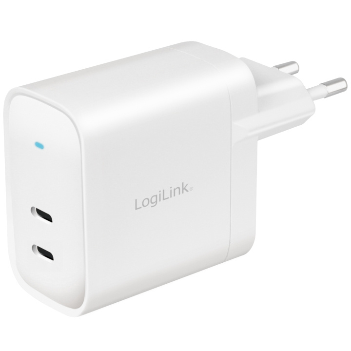 LogiLink USB-laddare 2 x USB-C PD 40W GaN i gruppen SMARTPHONE & SURFPLATTOR / Laddare & Kablar / Väggladdare / Väggladdare Typ C hos TP E-commerce Nordic AB (C08649)