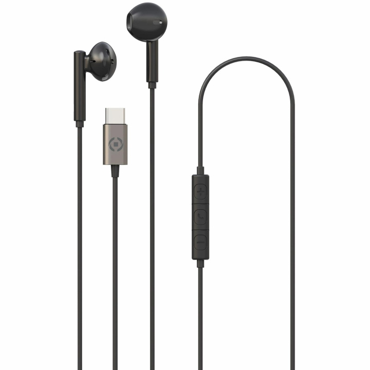 Celly Hörlurar Earpods Kabel USB-C UP1100 Svart i gruppen HEMELEKTRONIK / Ljud & Bild / Hörlurar & Tillbehör / Hörlurar hos TP E-commerce Nordic AB (C08661)