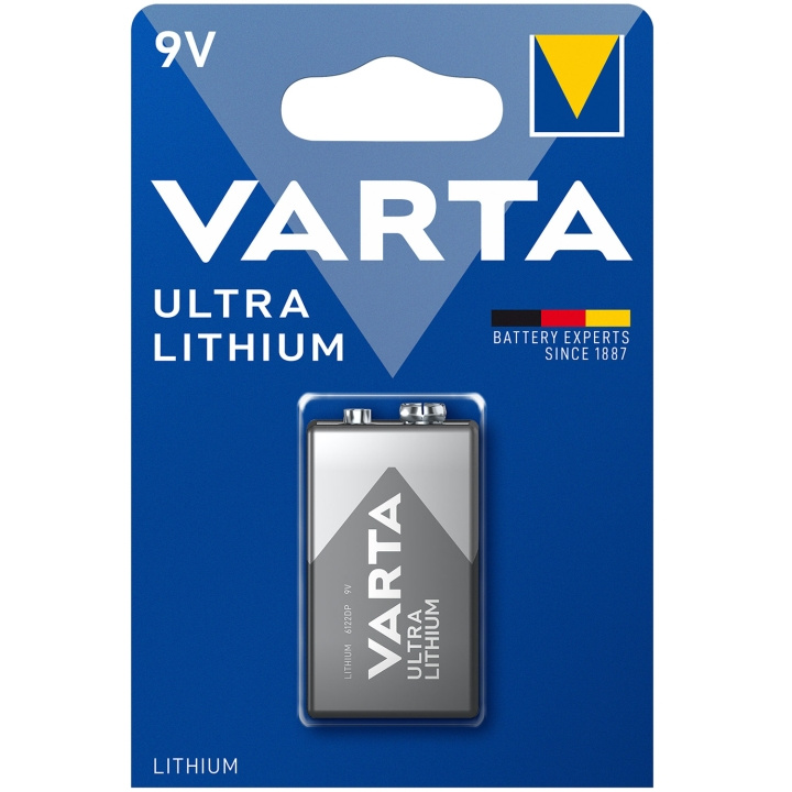 Varta Ultra Lithium 9V Batteri 1-pack i gruppen HEMELEKTRONIK / Batterier & Laddare / Batterier / 9V hos TP E-commerce Nordic AB (C08716)