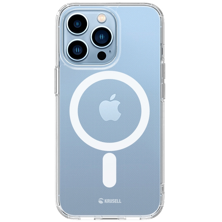 Krusell Magnetic Clear Cover iPhone 13 Pro Transp i gruppen SMARTPHONE & SURFPLATTOR / Mobilskydd / Apple / iPhone 13 Pro / Skal hos TP E-commerce Nordic AB (C08775)