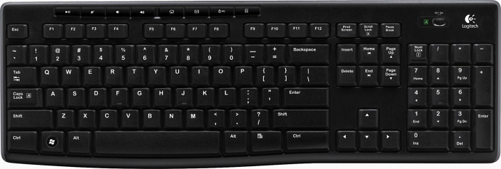 LOGITECH K270, wireless keyboard, USB Nano receiver, Nordic, black i gruppen DATORER & KRINGUTRUSTNING / Möss & Tangentbord / Tangentbord / Trådlösa hos TP E-commerce Nordic AB (C09056)