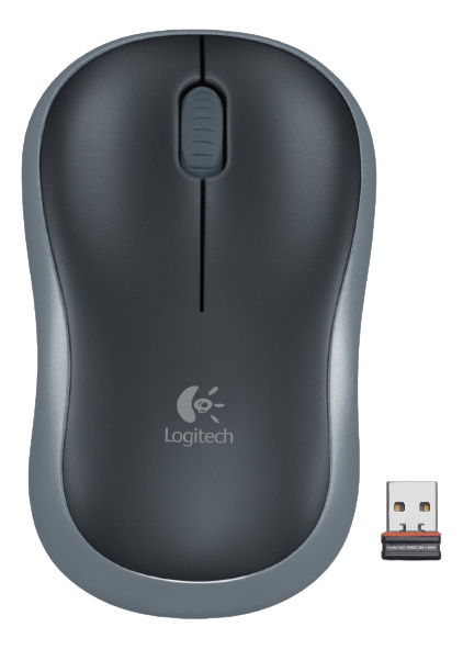 LOGITECH Wireless Mouse M185 -black/grey i gruppen DATORER & KRINGUTRUSTNING / Möss & Tangentbord / Möss / Trådlösa hos TP E-commerce Nordic AB (C09061)