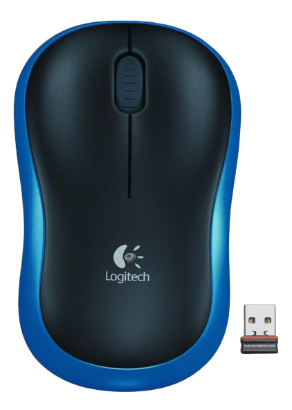 LOGITECH Wireless Mouse M185 - blue i gruppen DATORER & KRINGUTRUSTNING / Möss & Tangentbord / Möss / Trådlösa hos TP E-commerce Nordic AB (C09062)