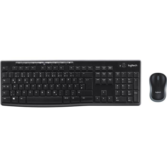 MK270 wireless Combo KB and mouse Nordic black i gruppen DATORER & KRINGUTRUSTNING / Möss & Tangentbord / Tangentbord / Paket hos TP E-commerce Nordic AB (C09069)