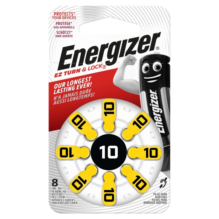 Energizer Zink-Air Battery PR70 Typ 10 | 1.4 V DC | 92 mAh | Antal batterier: 8 st. | Hörapparat | Silver i gruppen HEMELEKTRONIK / Batterier & Laddare / Batterier / Hörapparatsbatterier hos TP E-commerce Nordic AB (C09197)