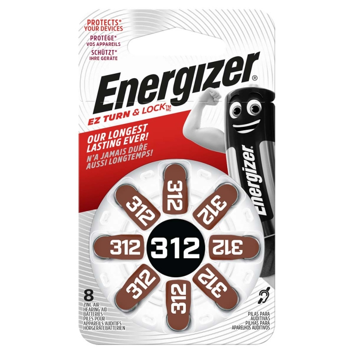 Energizer Zink-Air Battery PR41 Typ 312 | 1.4 V DC | 184 mAh | 8-Blister | Hörapparat | Silver i gruppen HEMELEKTRONIK / Batterier & Laddare / Batterier / Hörapparatsbatterier hos TP E-commerce Nordic AB (C09198)