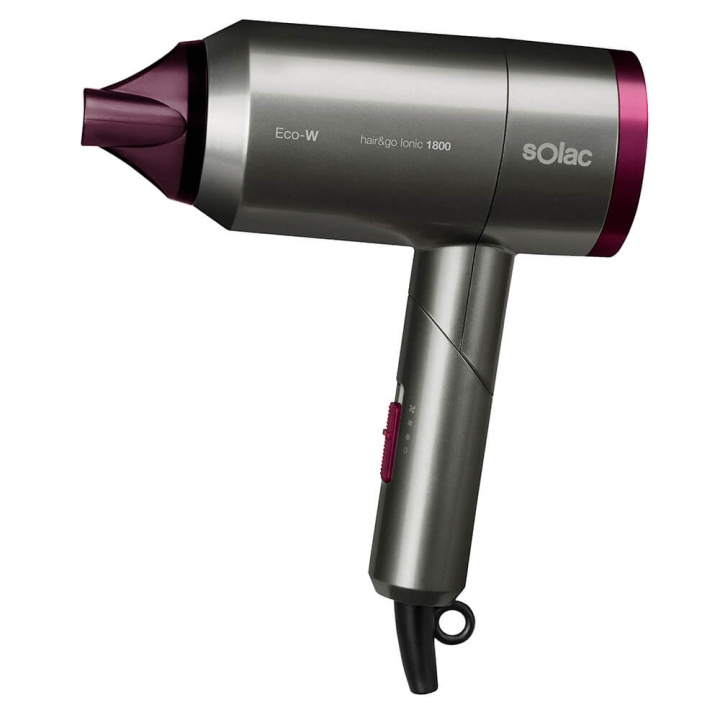 Solac Hårfön hopfällbar Hair&Go Ionic 1800 i gruppen SKÖNHET & HÄLSA / Hår & Styling / Stylingverktyg / Hårfönar hos TP E-commerce Nordic AB (C09250)