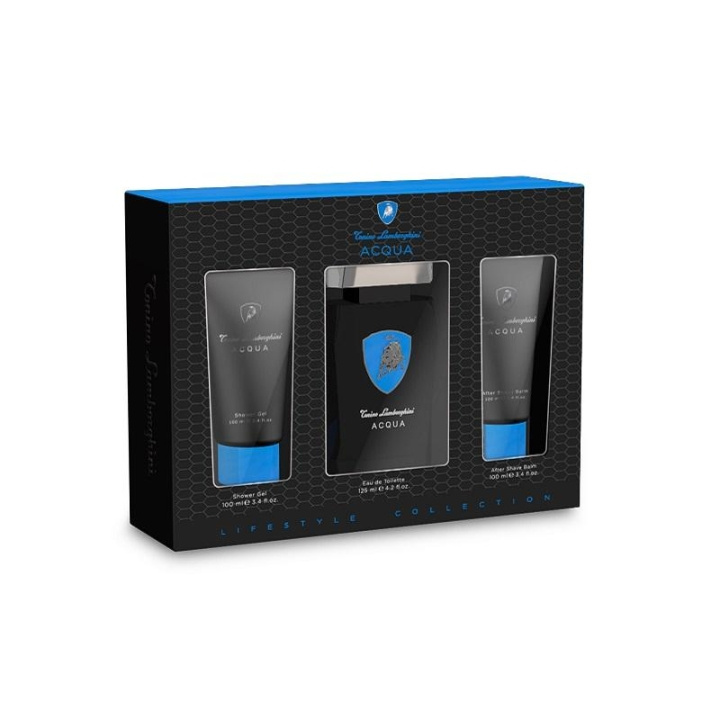 Lamborghini Giftset Lamborghini Acqua Edt 125ml + Shower Gel 100ml + Aftershave Balm 100ml i gruppen SKÖNHET & HÄLSA / Presentkit / Presentkit För Honom hos TP E-commerce Nordic AB (C09464)