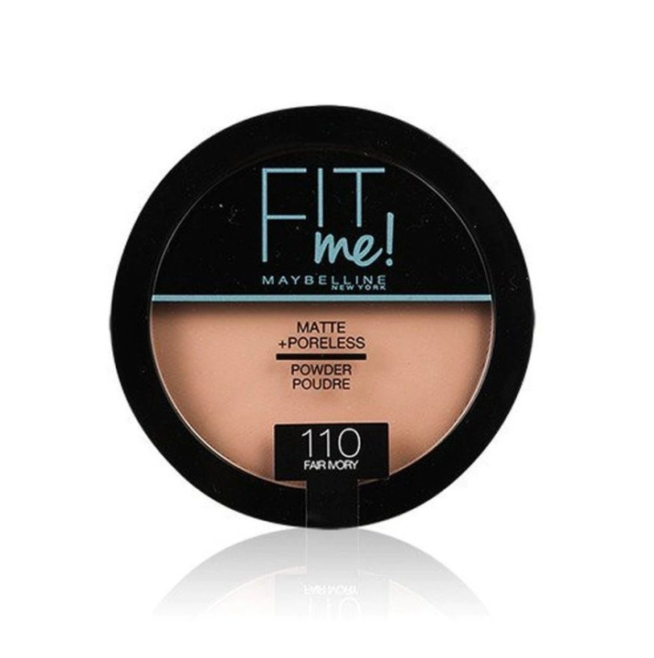 Maybelline Fit Me Matte + Poreless Powder - 110 Fair Ivory i gruppen SKÖNHET & HÄLSA / Makeup / Basmakeup / Puder hos TP E-commerce Nordic AB (C10023)