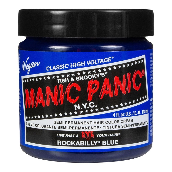 Manic Panic Classic Cream Rockabilly Blue i gruppen SKÖNHET & HÄLSA / Hår & Styling / Hårvårdsprodukter / Hårfärg / Hårfärg & Färgbomb hos TP E-commerce Nordic AB (C10227)