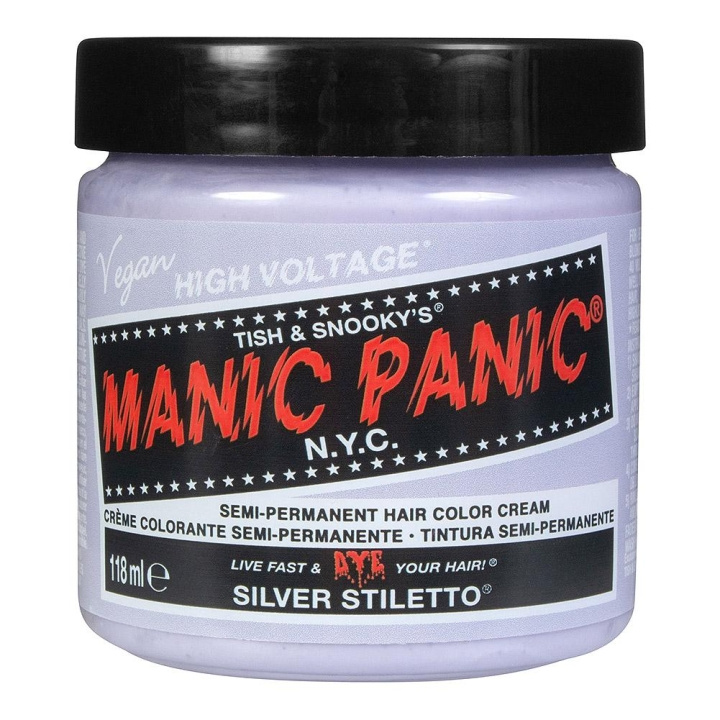 Manic Panic Classic Cream Silver Stiletto i gruppen SKÖNHET & HÄLSA / Hår & Styling / Hårvårdsprodukter / Hårfärg / Hårfärg & Färgbomb hos TP E-commerce Nordic AB (C10230)