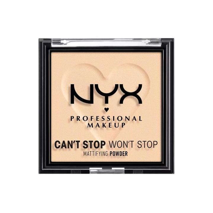 NYX PROF. MAKEUP Can\'t Stop Won\'t Stop Mattifying Pressed Powder - Light i gruppen SKÖNHET & HÄLSA / Makeup / Basmakeup / Puder hos TP E-commerce Nordic AB (C10366)