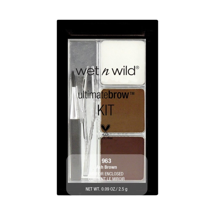 Wet n Wild Color Icon Brow Kit - Ash Brown 2,5g i gruppen SKÖNHET & HÄLSA / Makeup / Ögon & Ögonbryn / Ögonbrynskit hos TP E-commerce Nordic AB (C10595)