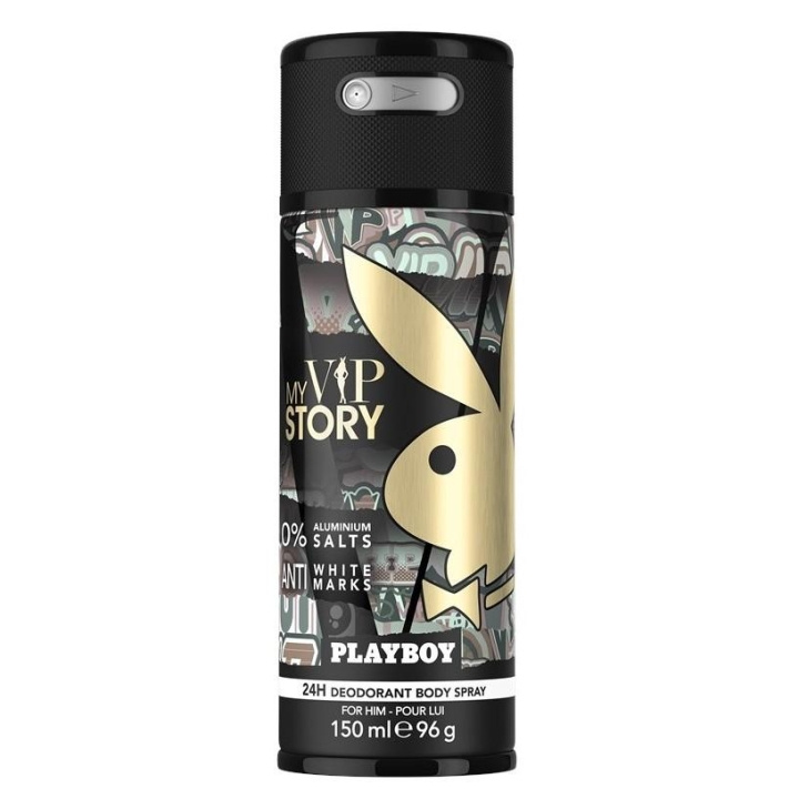 Playboy My VIP Story For Him Deo Spray 150ml i gruppen SKÖNHET & HÄLSA / Doft & Parfym / Deodorant / Deo för honom hos TP E-commerce Nordic AB (C11444)