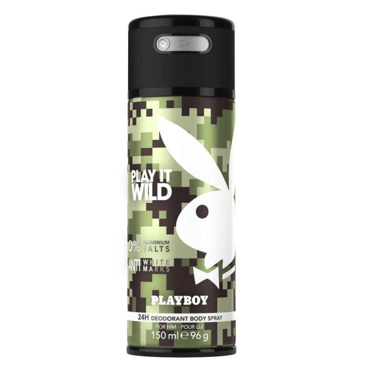 Playboy Play It Wild For Him Deo Spray 150ml i gruppen SKÖNHET & HÄLSA / Doft & Parfym / Deodorant / Deo för honom hos TP E-commerce Nordic AB (C11447)