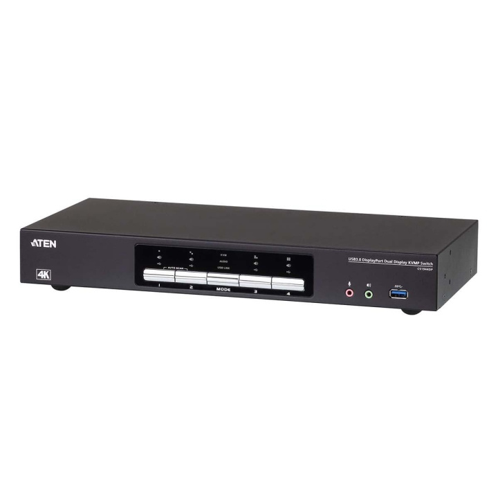 4-portars USB 3.0 4K DisplayPort Dual Display KVMP™-switch i gruppen DATORER & KRINGUTRUSTNING / Datorkablar / Switchar & Splittrar hos TP E-commerce Nordic AB (C11532)