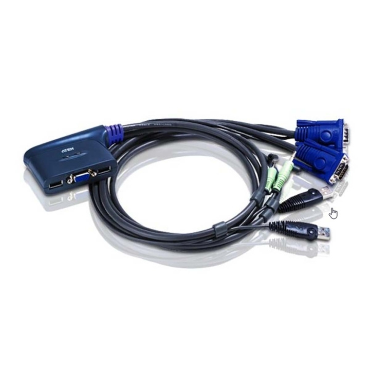 Atena CS62 US2-Port KVM Switch Svart i gruppen DATORER & KRINGUTRUSTNING / Datorkablar / Övriga datorkablar hos TP E-commerce Nordic AB (C11572)