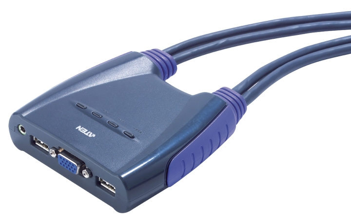 Aten CS64US-AT 2-Port KVM Switch Svart i gruppen DATORER & KRINGUTRUSTNING / Datorkablar / Switchar & Splittrar hos TP E-commerce Nordic AB (C11573)