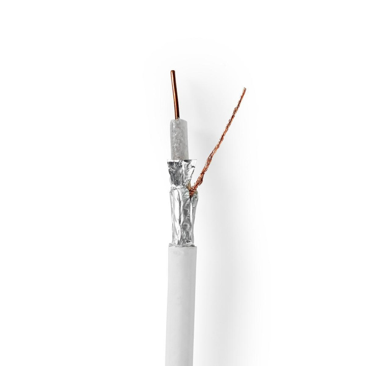 Nedis Koaxialkabel på Bobin | 4G / LTE säker | 75 Ohm | Trippel skyddat | ECA | 25.0 m | Koax | PVC | Vit | Presentbox i gruppen HEMELEKTRONIK / Kablar & Adaptrar / Antennkablar & Tillbehör / Antennkablar hos TP E-commerce Nordic AB (C11660)