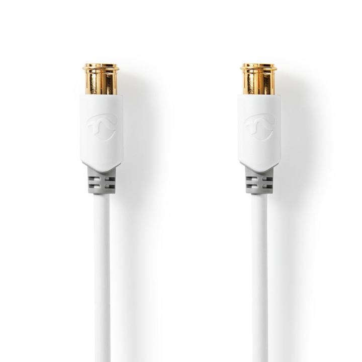 Nedis F Quick - F Quick Cables | F Hane Quick | F Hane Quick | Guldplaterad | 75 Ohm | Dubbelskärmad | 10.0 m | Rund | PVC | Vit | Kartong med fönster i gruppen HEMELEKTRONIK / Kablar & Adaptrar / Antennkablar & Tillbehör / Antennkablar hos TP E-commerce Nordic AB (C11707)